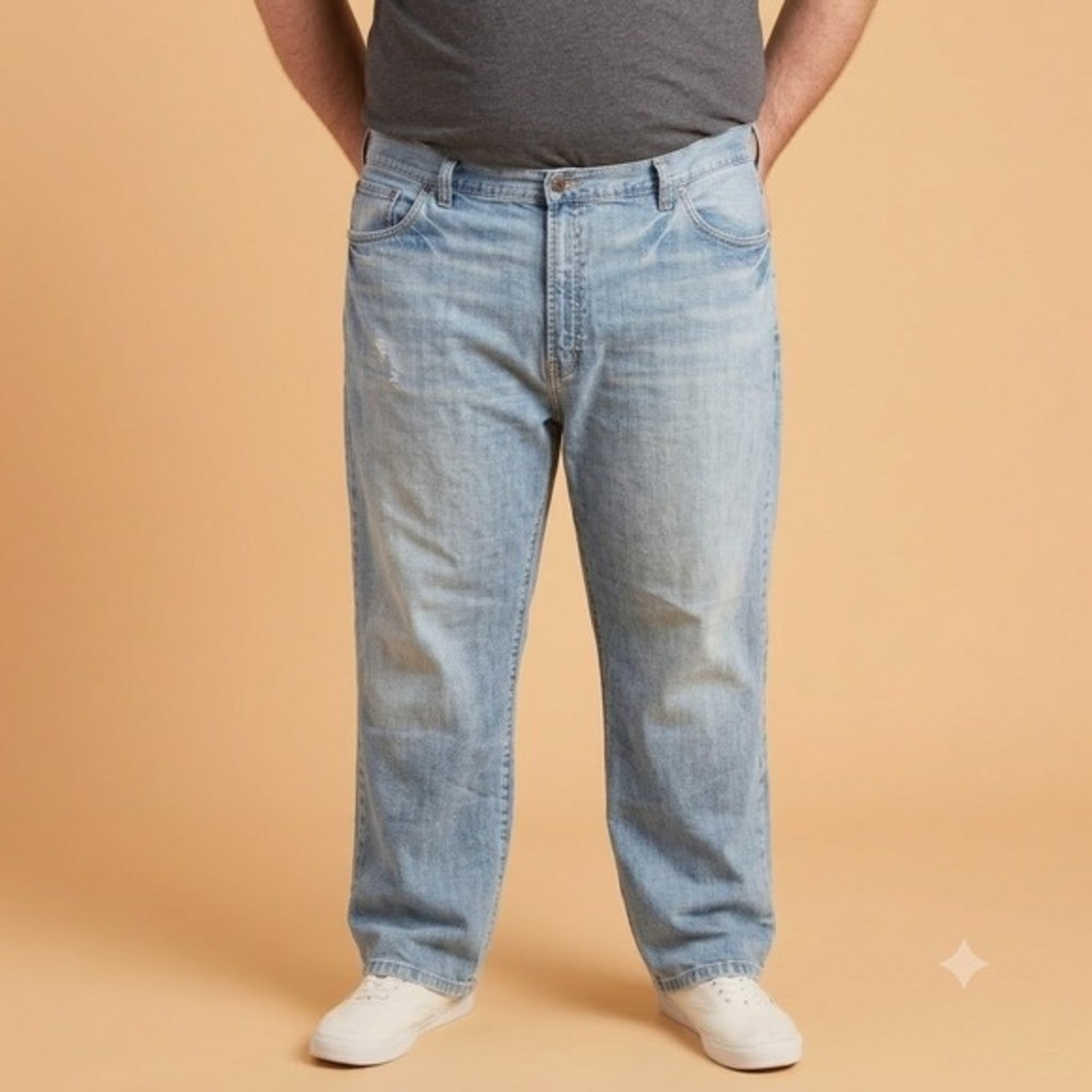 Levi's 626 Blue Vintage Supply Jeans Mens 50x30 Light Wash Denim
